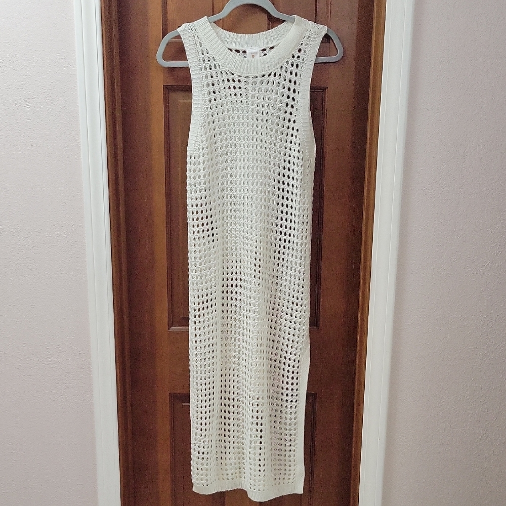 Shade & Shore Cream Crochet Coverup